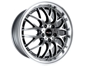 Kudo Racing Revolution 17x7.5 5x120 35mm Black with Polish Face Wheels Rims (4) - Picture 1 of 8