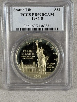 1986-S Statue of Liberty $1 Coin PCGS PR69DCAM #3P18 - Image 1 of 2