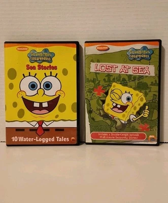 Vintage SpongeBob DVD Lot, Lost At Sea(2003), And Sea Stories(2002)Free Shipping - Image 1 of 3