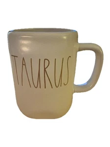 Rae Dunn Artisan Collection Magenta Coffee Mug TAURUS Gold Letter Zodiac - Picture 1 of 2
