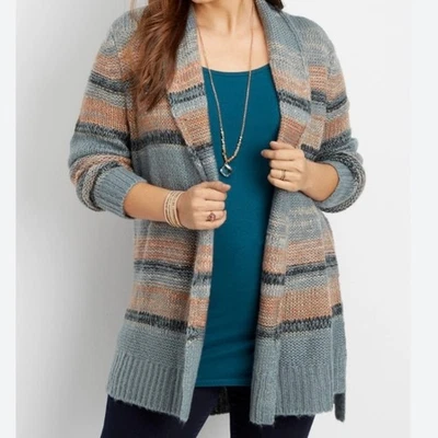 Maurices marled stripecardigan plus 1X NWT - Image 1 of 4
