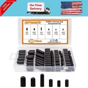 (100 PCS) CARBURETOR & VACUUM RUBBER CAP PLUG ASSORTMENT KIT INTAKE VACUUM LINES - Bild 1 von 7