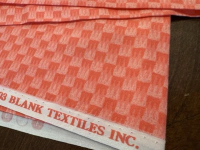 Vintage 2003 Pink Blender Blank Textiles Cotton Fabric Little checkerboard 1 YD - Image 1 of 4