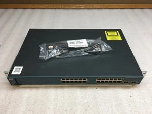 Commutateur PoE 24 ports Cisco WS-C3560-24PS-S 2x SFP 12.2(25)SEB2 - Testé - Photo 1/9