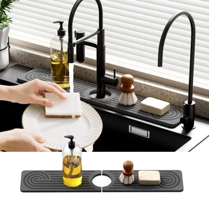 Protector contra salpicaduras de fregadero de secado rápido - Bandeja de fregadero de piedra de secado instantáneo de diatomita de 15,8"... - Imagen 1 de 7