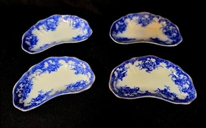 4 Flow Blue Bone Geschirr Versailles Furnivals Antik Selten! - Bild 1 von 3