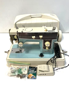Vintage Dressmaker S-6000 Heavy Duty Zigzag Sewing Machine w/pedal & case - Picture 1 of 11