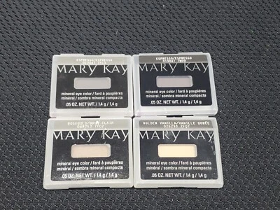4 Mary Kay Mineral Eye Color -(2) ESPRESSO, ROSEGOLD & GOLDEN VANILLA .05oz each - Image 1 of 4