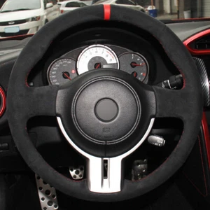 DIY Black Suede Car Steering Wheel Cover for Toyota 86 Subaru BRZ - Picture 1 of 6
