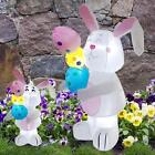 Easter Inflatable Decorations Rabbit Model Airblow LED Lights for Party Garden