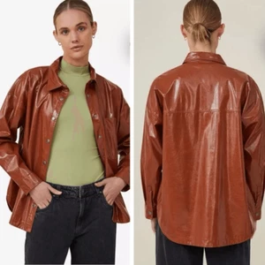Cotton On Vegan Leather Shirt - Picture 1 of 4
