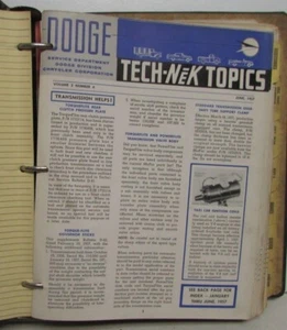 1957 Dodge Dealer Technical Service Bulletins Set W/Binder & Tech-Nek Topics - Picture 1 of 10