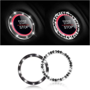 Adesivi anello di avviamento motore strass cristallo auto, 1 trapano di drenaggio singolo - Foto 1 di 12