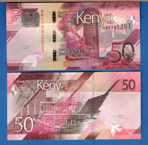 Kenya 50 Shilling Year 2019 Uncirculated World Paper Money Currency Banknote Cover