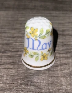 VTG Finsbury England MAY Fine Bone China Thimble TMB007 - Picture 1 of 3