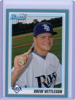 drew vettleson 2010 bowman 1st bowman blue 143/399 rays - Image 1 of 2