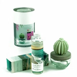 Pretty Valley Home Barrel Cactus Keramik Diffuser Combo Ocean Breeze 200ml - Bild 1 von 3