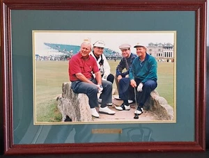 Nicklaus Palmer Watson Floyd 1995 St. Andrews Framed Picture VIDEO Swilcan Pose - Picture 1 of 6