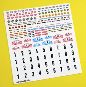 Corgi Dinky Matchbox Rally Race Retro Vintage retro stickers decals, 43rd scale - Picture 1 of 5