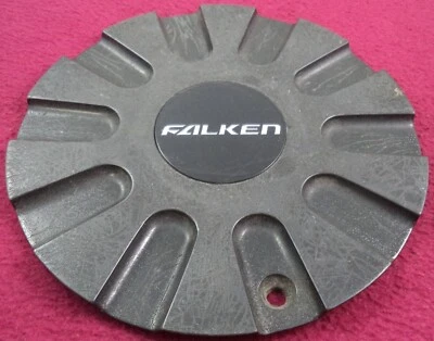 Tapa central de rueda personalizada negra plana Falken Wheels # MCD8152YA01 (1) Foto 1 de 3