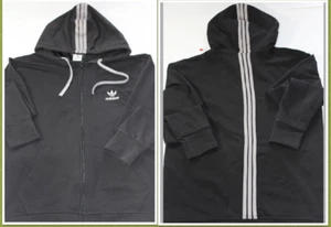 Men's Adidas Hoodie Full zip Sweat shirt Gray Grey Small 19.5 x 26.5 S - Picture 1 of 4