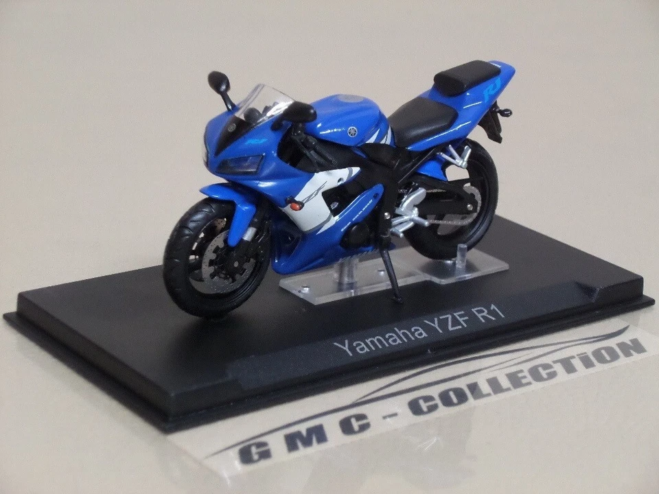 YAMAHA YZF R1 2003 BLU BLUE MOTO EDiCOLA 1/24 - Immagine 1 di 2