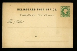 Postal Stationery H&G #1 Heligoland postal card 1875 Vintage - Picture 1 of 2