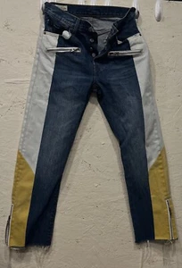 Levi's Damen Jeans 26x26 501 Premium Patchwork Reißverschluss Bein Knopf Western Cowboy XX - Bild 1 von 16