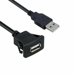 Car Dash board Mount USB Male to Female Socket Panel Cable extension 1m - Picture 1 of 1