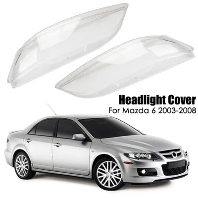 Par de faros de plástico transparente para Mazda 6 2003-2008 Foto 1 de 4