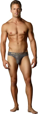 Male Power Croc Foil Lo Rise Thong, Large/Extra Large, Grey - Image 1 of 2
