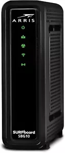 ARRIS (SBG10) - Cable Modem Router Combo Fast DOCSIS 3.0 16 x 4 Gigabit & AC1600 - Picture 1 of 6
