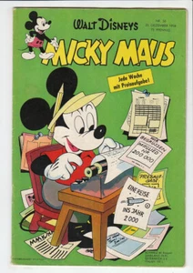 Micky Maus 1958 Nr. 50 altes Original Heft in guten bis mäßigen Zustand ! - Bild 1 von 5