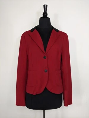 Kensie Red Knit Long Sleeve Two Button Blazer Jacket Size L - Image 1 of 4
