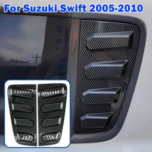 For 2005-2010 Suzuki Swift 2X Carbon Fiber Look Rear Window Louver Shutter Cover - Foto 1 di 5
