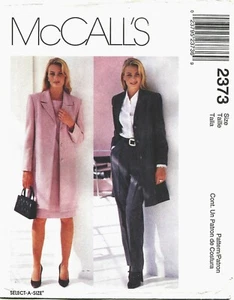 McCalls 2373 Long Jacket Dress Pants Misses Sewing Pattern Uncut - Picture 1 of 2