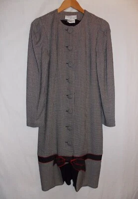 Neimen Marcus Dress Button Front Bow Design Size 6 Vintage - Image 1 of 4