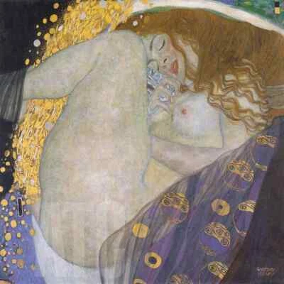 27W"x27H" DANAE, 1907 por GUSTAV KLIMT - OPCIONES DE ARTE MITOLÓGICO GRIEGO de LIENZO Foto 1 de 4