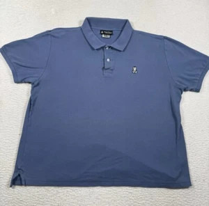 Psycho Bunny Polo Mens Size 7 (XL) Blue Short Sleeve Pima Cotton Logo Shirt - Picture 1 of 4