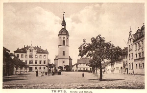 Cartolina Triptis/Chiesa della Turingia, scuola, strada anni 10/20 - Foto 1 di 1