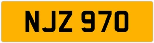 NJZ 970 N 3x3 PLACA DE NÚMERO PRIVADA SIN FECHA NAT NAD NADIA NEL NEIL NIALL NINA NS - Imagen 1 de 1