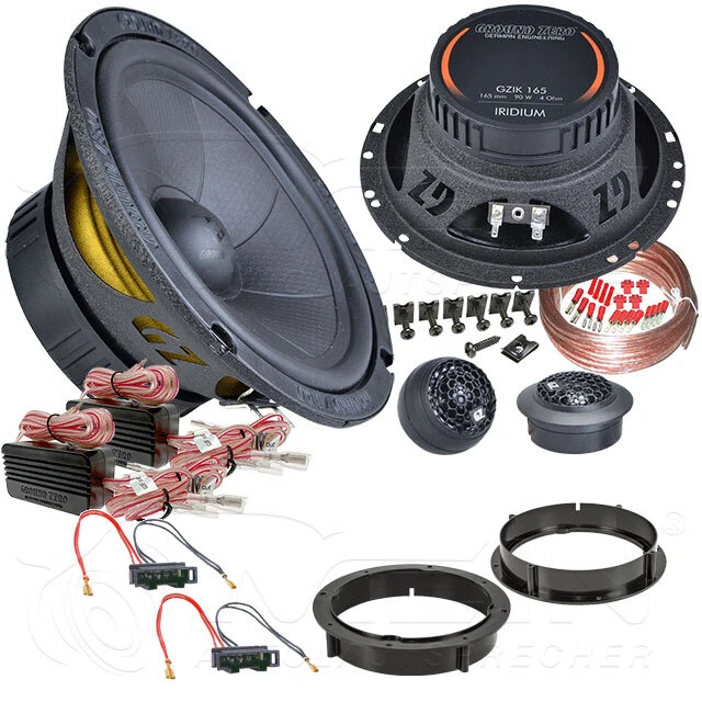 GROUND ZERO LAUTSPRECHER für VW GOLF IV / 4 1996-2006 Front Heck 150W 165 #AJC7 - Bild 1 von 4