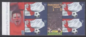GB 2002 - World Cup Smilers (Litho Esta) Ex-LS8 - Estampillada sin montar o nunca montada bloque de cuatro - Imagen 1 de 1