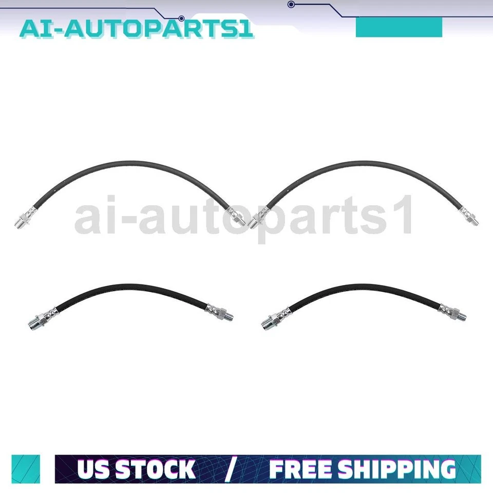 Manguera hidráulica de freno trasero delantero 4 piezas para International Harvester 1200D 1969 1970 Foto 1 de 4