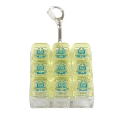9 Key Mechanical Keycap Fidgets Toy With LED Light Stress Relief Keychains Desk - Image 1 of 4