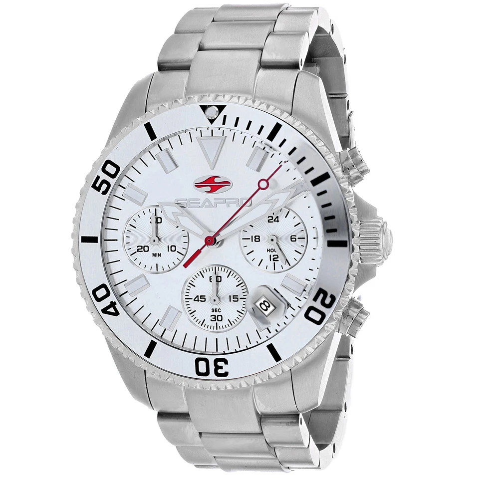 Seapro Men's Scuba 200 Chrono Silver Dial Watch - SP4350 - Image 1 of 1