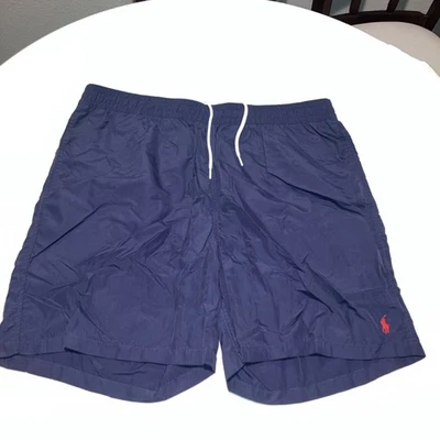 Polo Ralph Lauren 男式 XLT XL高海军蓝泳裤红色小马 — 第 1/4 张图片