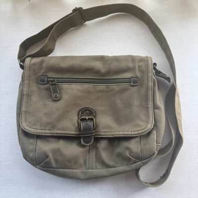 Olive Drab Canvas Crossbody Purse  - Image 1 of 4
