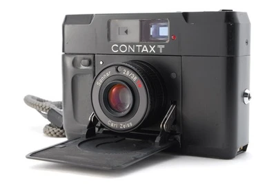 【NEAR MINT】CONTAX T Black Rangefinder 35mm Film Camera From JAPAN - Image 1 of 4