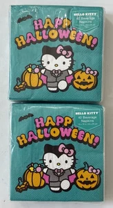 Sanrio, Hello Kitty, Beverage Napkins, 2 Packs of 40, Happy Halloween - Picture 1 of 3